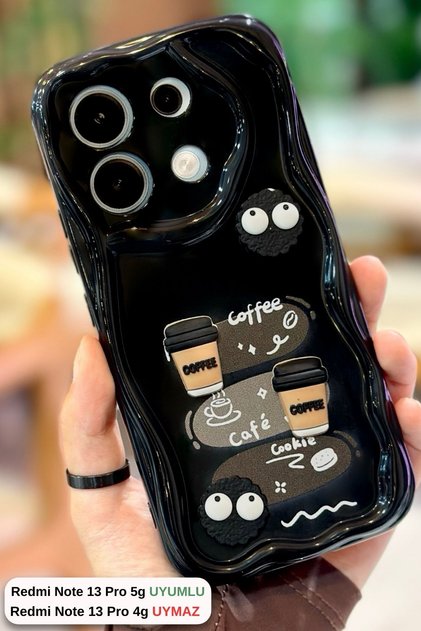 Redmi Note 13 Pro 5g (Overseas) Coffee Cookie Patterned 3D Cute Shiny Design Cookie