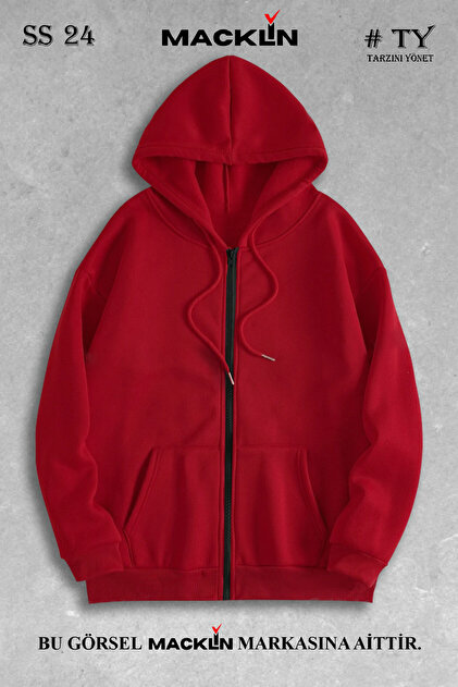 Unisex Women's and Men's Basic Hooded Zippered Cardigan Jacket