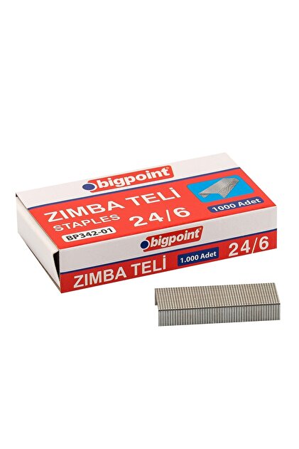 Bigpoint | Zımba Teli 1000 Adet 24/6 - 26/6 Zımba Ile Uyumlu, No