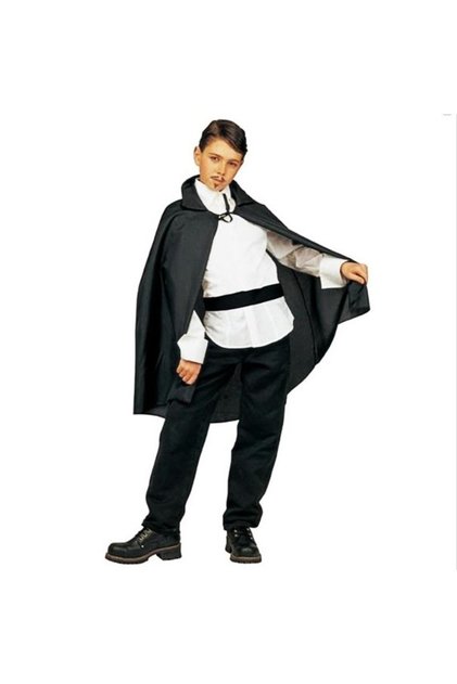 Party Accessory Black Collared Cape Children's Size 90 cm
