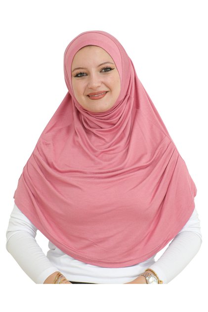 Long Ready-To-Wear Turban Soft Scarf Islamic Clothing Viscose - Dusty Rose