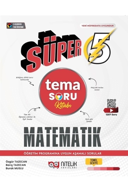 Nitelik Yayınları 5.sınıf Süper Matematik Tema Soru Kitabı