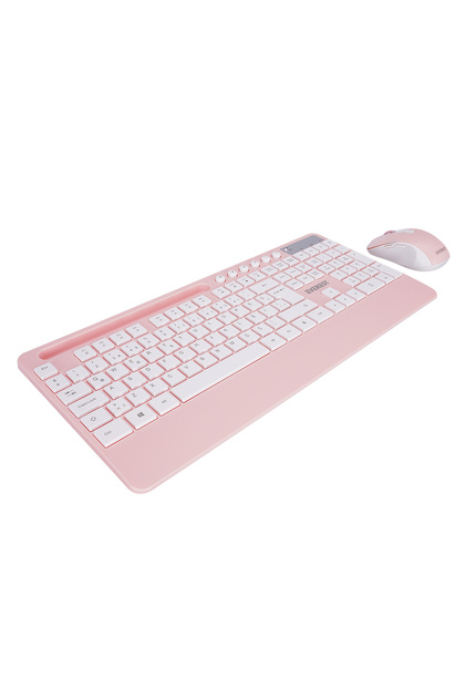 Everest 9676 Pembe Multimedya Tablet Telefon Standlı Klavye +