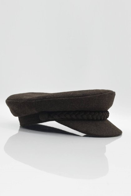 Men's Stamp Captain Hat - Brown