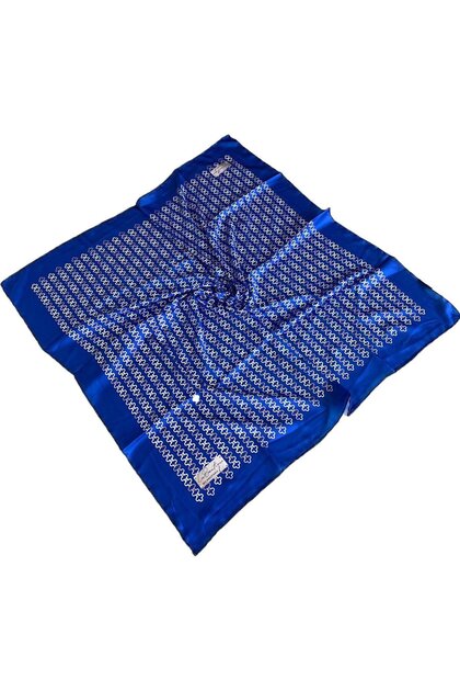 Navy Blue Mixed Pattern Classical Scarf 1866-08 34467