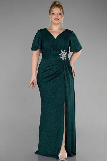 green emerald velvet dress Shop La Femme 31383 Beautiful plus size gown with lace applique and ruching  along the bodice. A-line tulle dress with high slit and illusion back. Back  zipper closure. – B Chic Fashions
