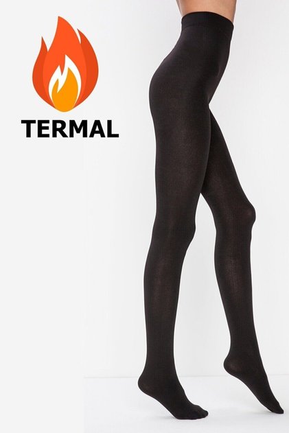 Thermal Black Winter Flexible Pantyhose