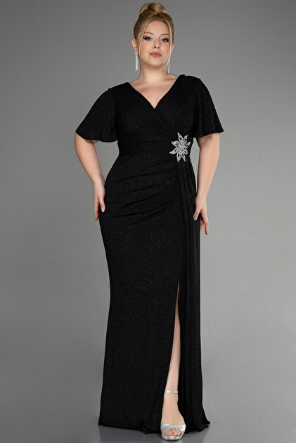 green emerald velvet dress Unique Vintage Plus Size 1940s Style Black Knit Short Sleeve Natalie Swing Dress