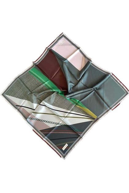 Tivil Silk Scarf 8820438-951-35608 Green Mixed Pattern