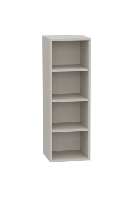 Wooden Storage Display Shelves 4-Tier Freestanding, Box Shelves, Light Grey