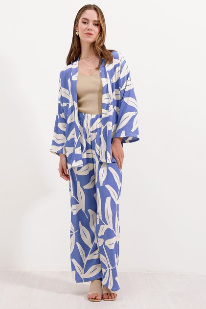 6582 Knitted Two-Piece Set - Dark Blue