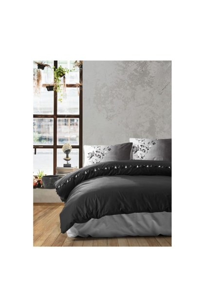 Candy Ranforce Double Duvet Cover Set Daren-black