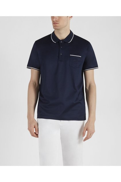 Men's Knitted Polo Shirt C.wCotton