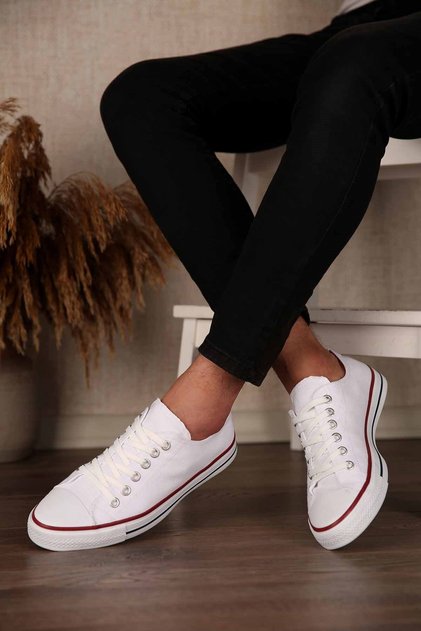 Men's Linen Sports Shoes White White