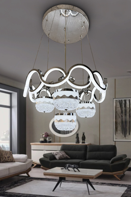 RSCOLLECTIONS Sefa Model Taç Top 4 Toplu İthal Led Avize