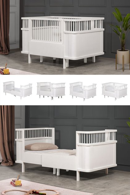 Mdf Beşik, Trend Büyüyen Beşik 90x130 - Trend Büyüyen Karyola 90x190