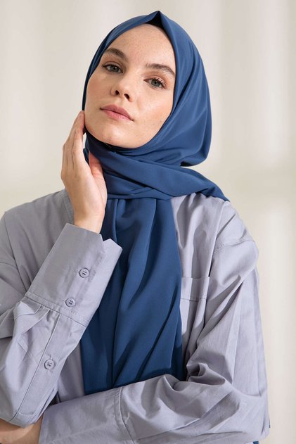 Medina Silk Shawl - Indigo