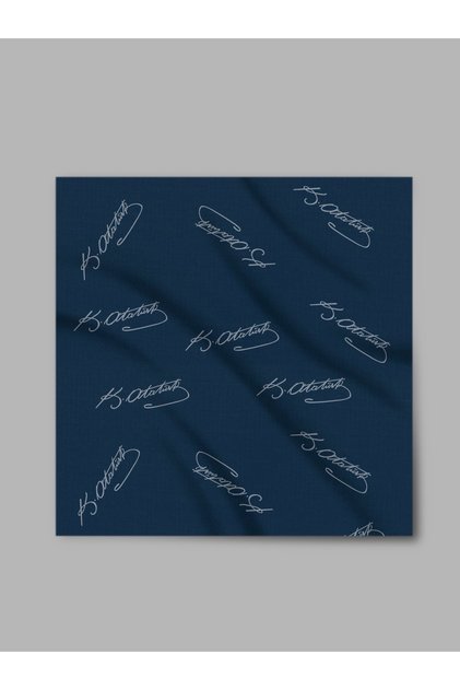 Ataturk Signature Patterned Chiffon Scarf