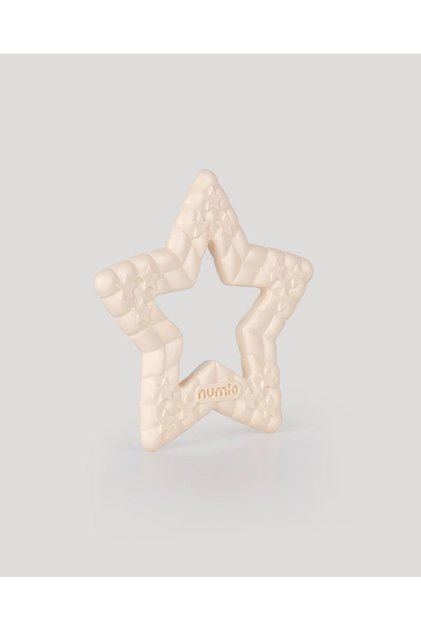 Star Patterned Baby Teether Beige