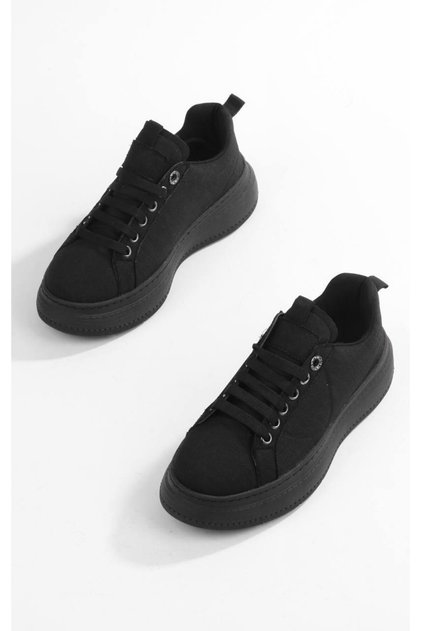 Tenis de damă negru simplu și elegant de zi cu zi
