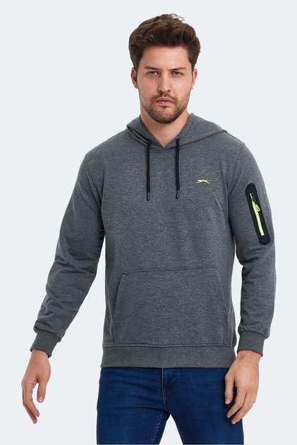 Ozzy in Men's Dark Gray Sweatshirt