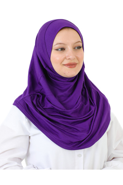 Ready to Wear Turban Soft Headscarf Shawl - Purple