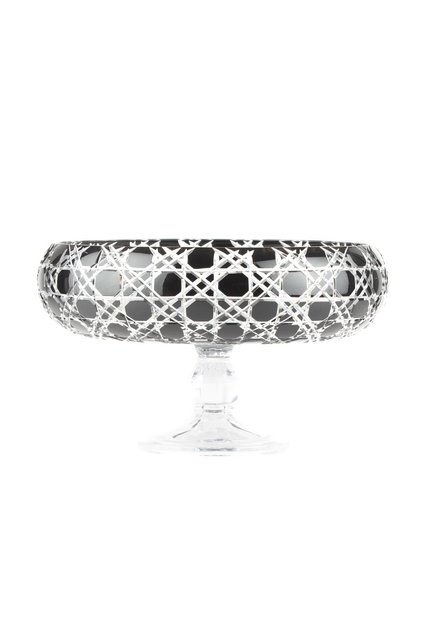 Bowl Glass Bowl Presentation Bowl Fruit Bowl Promise-Engagement Chocolate Large Bowl with Water Lily Legs Black