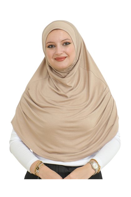 Long Ready-To-Wear Turban Soft Scarf Islamic Clothing Viscose - Dark Mink