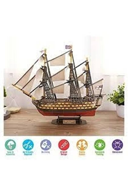 Genel Markalar CUB/T7019H Cubic Fun Hms Victory Gemisi 3D Puzzle