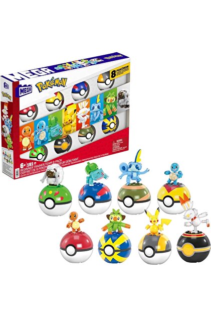 Mattel Mega Pokémon Beginner Trainer Team 8-pack Htj75 191 Parça