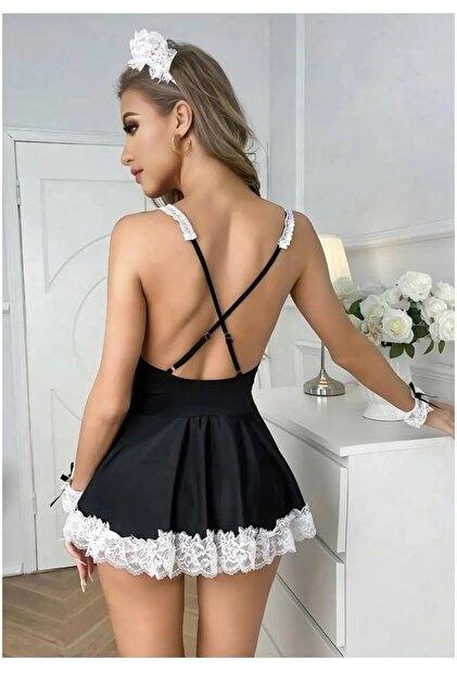 sexy cleaning clothes Sexy Women Lingerie Lace Costume French Maid Lingerie Cleaning Outfit #105