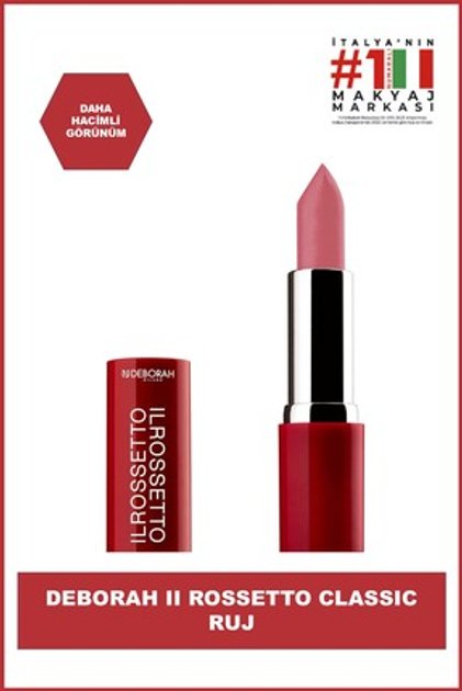 Deborah Milano Red Touch Matte Lippenstift - Vintage Rose | Langanhaltend & Transferfest