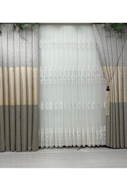 Nivemeshome Deren 2846 1/3 Close Pleated Tulle Curtain Apm