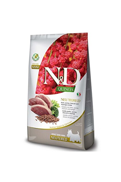 Quinoa Ördekli ve Brokolili Kısırlaştırılmış Köpek Maması 2,5 Kg