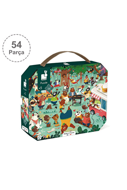 54 Parça Çantalı Puzzle - Ayıcık Ailesi