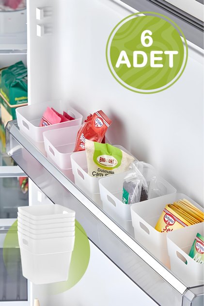 6 Adet Buzdolabı Kapak İçi Düzenleyici ve Banyo Organizer MIT1103