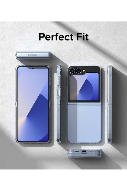 Samsung Galaxy Z Flip 6 / Z Flip 7 FE ile Uyumlu Sert PC Kristal Netlik Sararmaz Şeffaf Kılıfı