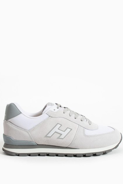 Peru Genuine Leather White Puruty-Grey Men's Sports Shoes