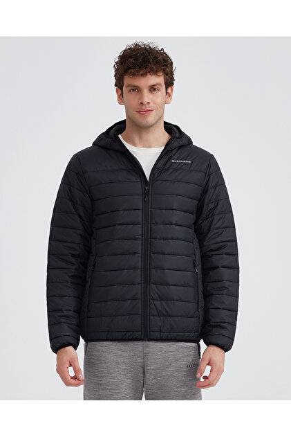 Skechers M Essential Hooded Jacket Erkek Siyah Mont S202063-001
