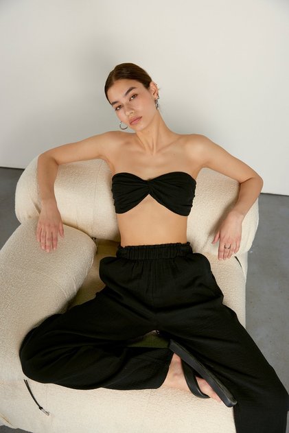 Mušelín Bustier Black