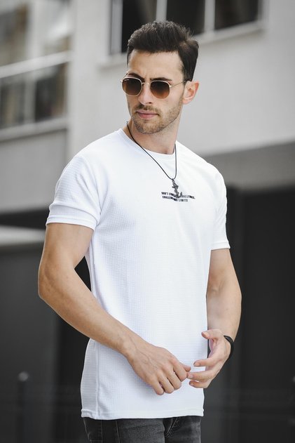 Ft Dont Limit Printed Waffle Crew Neck Lycra Slim Fit Men's T-Shirt