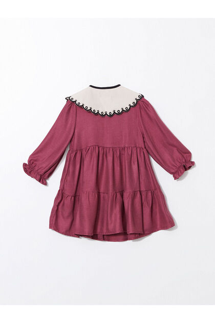 Collar Lc Waikiki Baby Dress LC Waikiki Lcw Baby Light Plum Baby