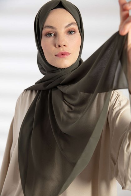 Chiffon Khaki Shawl