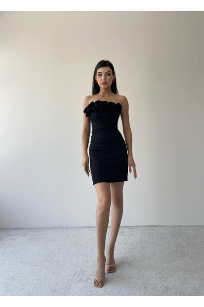 Sofia Mini Elbise - Siyah