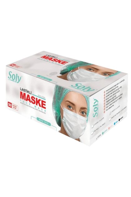 3 Katlı Burun Telli Tam Ultrasonik Cerrahi Maske 50 Adet