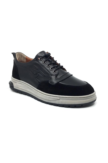 100% Genuine Leather Men's Winter Comfortable Daily Casual Rubber Laced Shoes 40-44