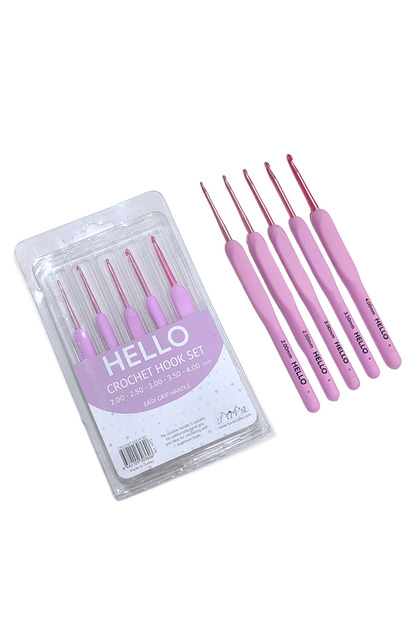 Set de 5 croșetat Hello (2,00 - 2,50 - 3,00 - 3,50 - 4,00 mm)