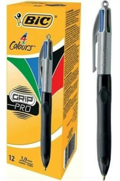 12 قلم - قلم حبر جاف بأربعة ألوان، موديل PRO 8922931.