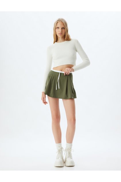 Women's Khaki Mini Skort