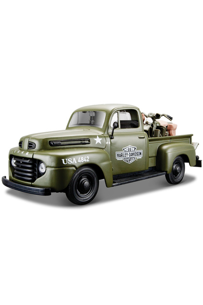 Maisto 1948 Ford F-1 Pickup Harley Davidson 1:24 Model Araba